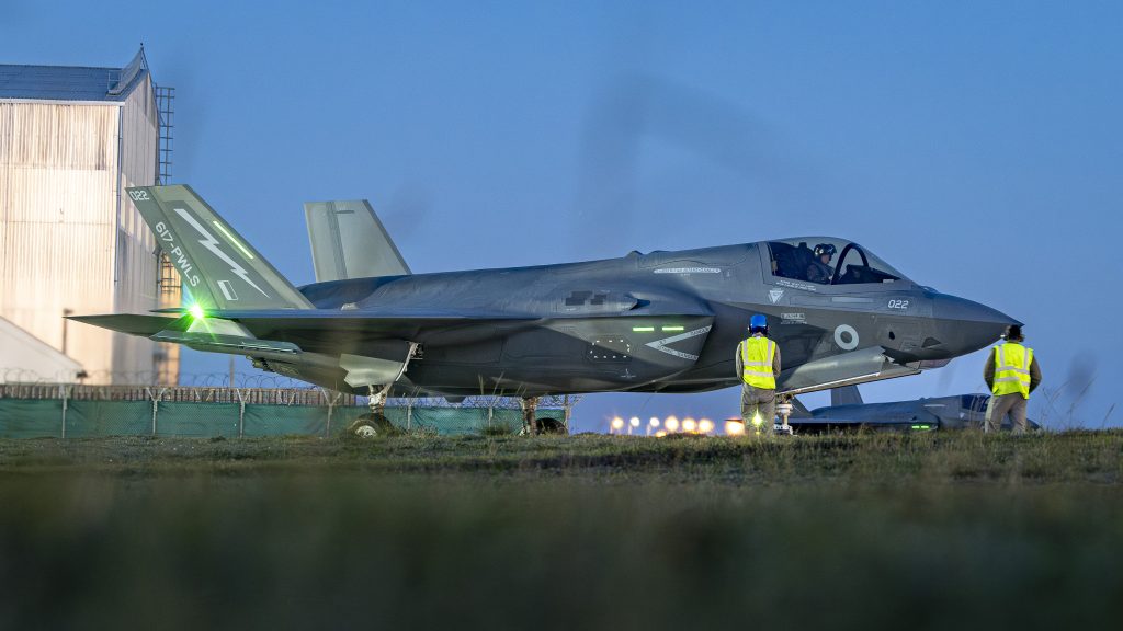 F-35B of No.617 Sqn. Brought to Cybprus to combat Iranian drones.