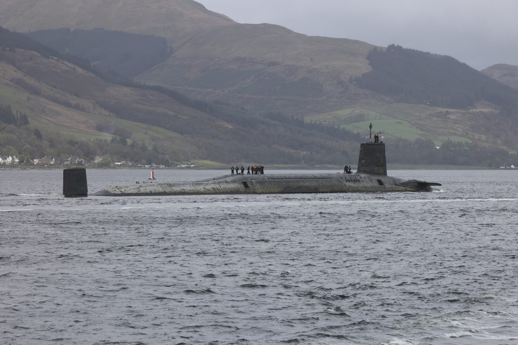 The Royal Navy SSBN HMS Vanguard