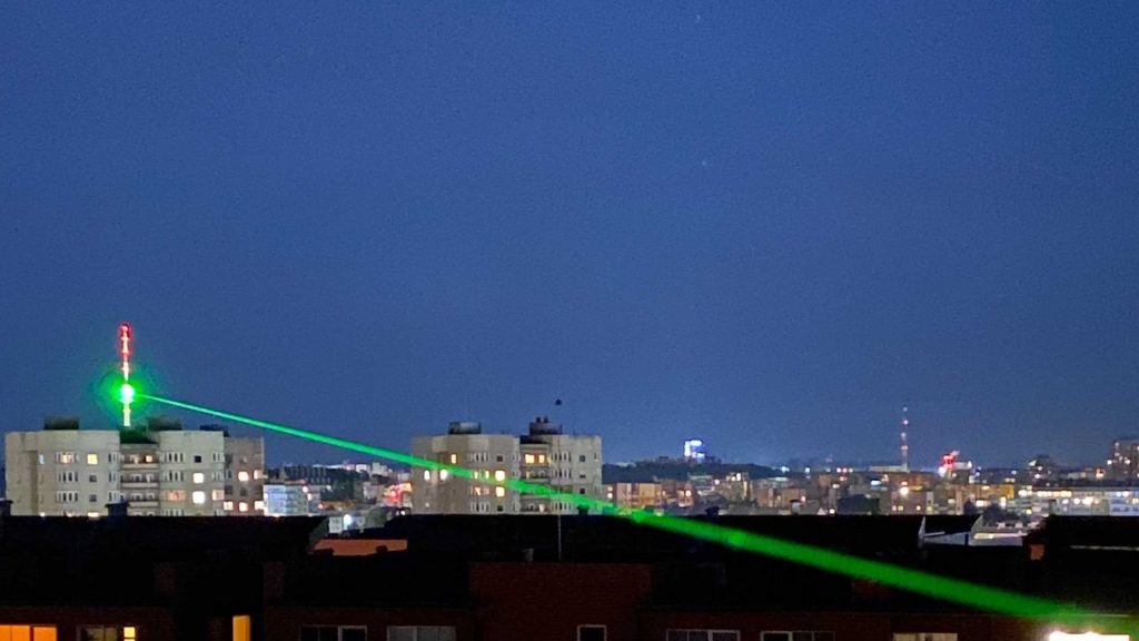 Astrolight, a DIANA phase 2 innovator, conducting a laser comms test.