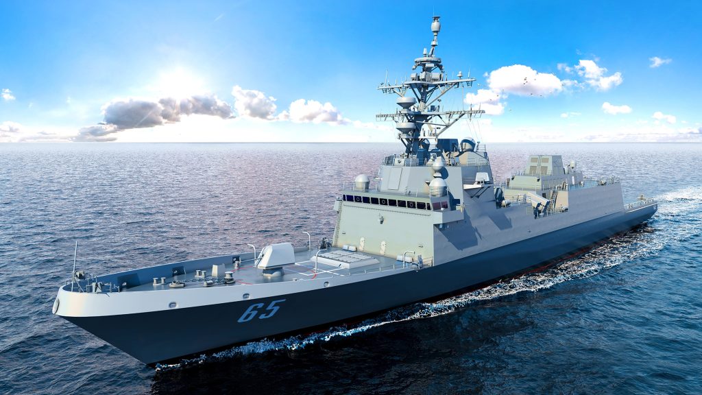 Artist’s rendition of the FFG 62 Constellation-class frigate
