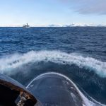 US Navy Virginia-class SSN USS Delaware sails into Nuuk, Greenland