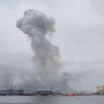 Immediate aftermath of the USV explosion in Constanța
