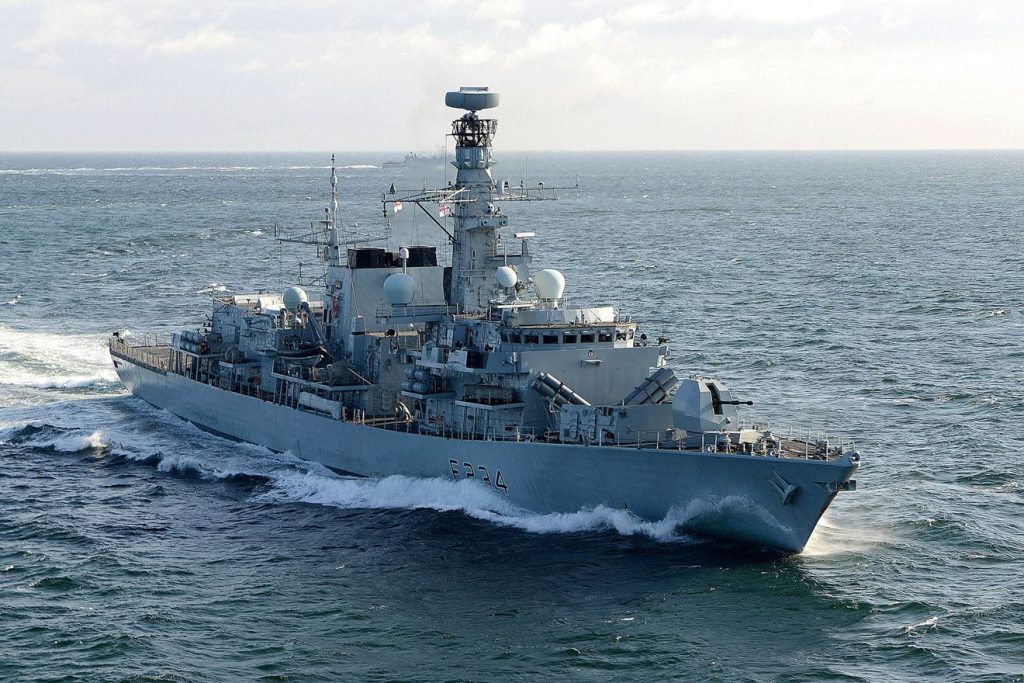 HMS Iron Duke underway. The UK taxpayer invested more than GBP 100 million pounds in a refit for this frigate that ultimately delivered less than a year-and-a-half of frontline service. (Royal Navy)