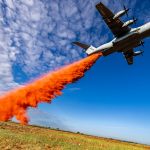 An Airbus A400M performs a drop of retardant during testing at Nimes in 2025. (Airbus Defence and Space)