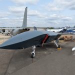 The Ghost Bat that Boeing brought to Farnborough was a real aircraft. It was the second MQ-28 ever produced as part of Block 1, first flew in 2021 and has now been retired. (P Felstead)