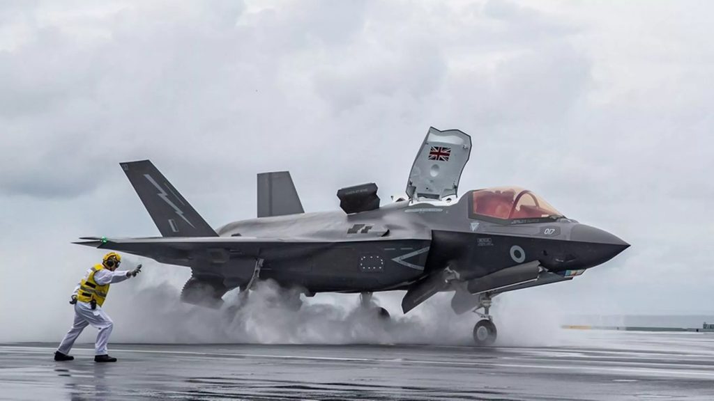The F-35B forms the backbone of the UK’s Carrier Strike capability, although this is in flux, with plans to transition to a hybrid air wing with more unmanned platforms. (Royal Navy)